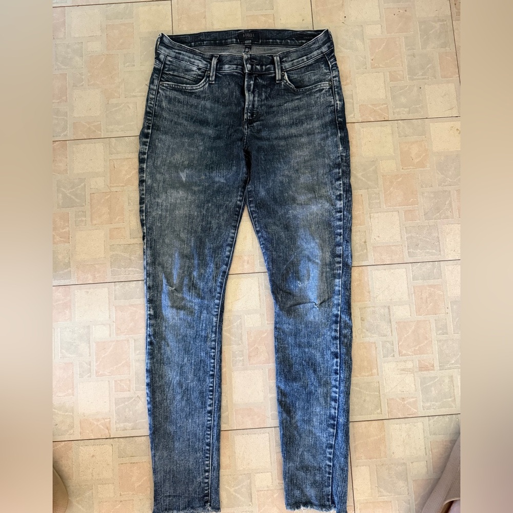 Agolde Women's Skinny Jeans in Washed Blue Distressed - Size 28